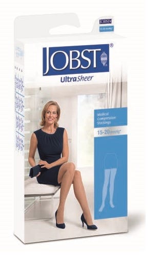 Jobst Hosiery Ultrasheer Extra Large Ankle 29 33cm 15 20 Hg Thigh Natural