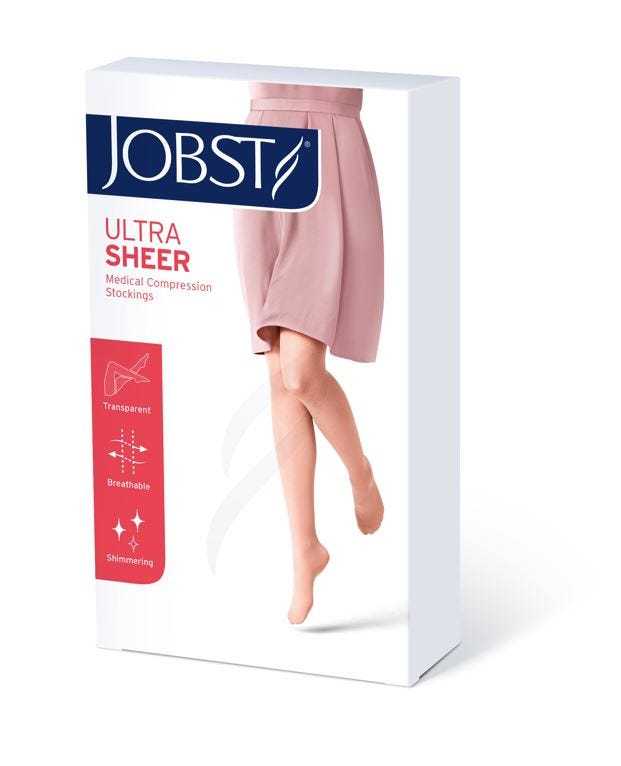 Jobst Hosiery Ultrasheer Extra Large Ankle 29 33cm 30 40 Hg Knee Natural