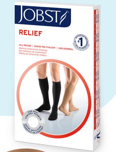 Jobst Relief Hosiery Large Ankle 25 29cm 30 40 Hg Knee Beige