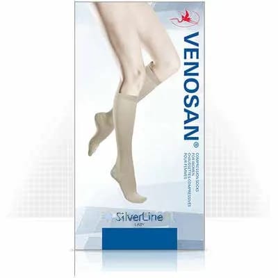 Venosan Silverline Socks Xx Large Ankle 32 36cm Female 20 30 Hg Beige
