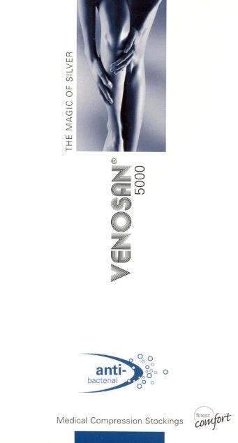 Venosan 5001 Stocking Ad Anti Bacterial Large Ankle 26 29cm 18 21 Hg Below Knee Mexico