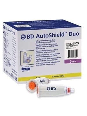 Needle (Bd) Autoshield Duo Insulin Pens 30 G X 5 Mm