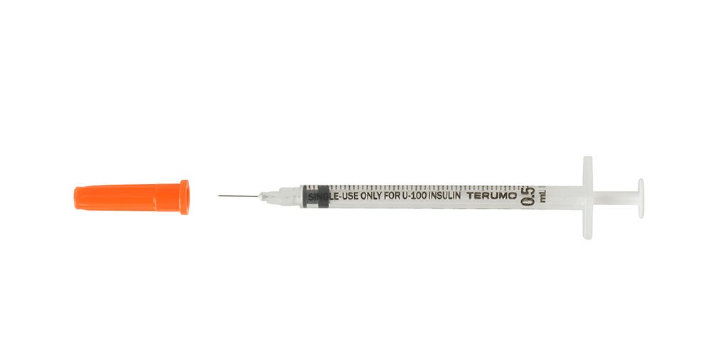 Syringe Hypodermic (Insulin) 0.5ml 29mm Needle