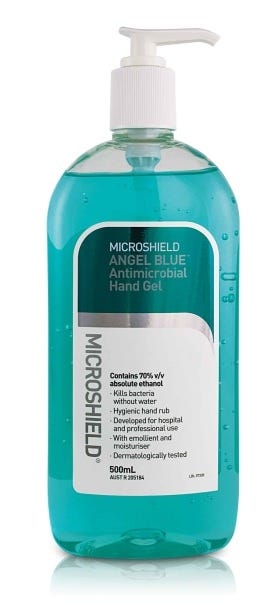 Microshield Angel Blue Hand Gel 500ml 210 X 45 X 20