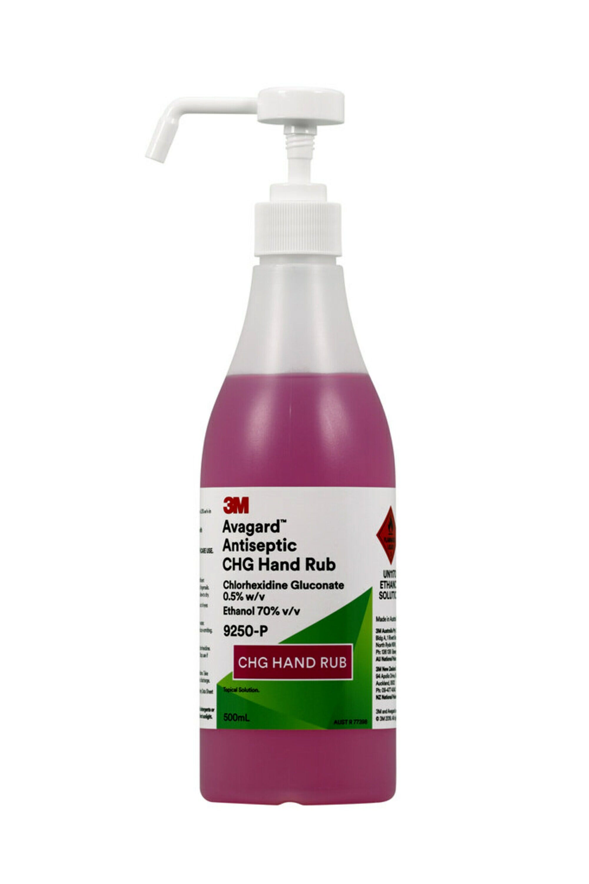 Avagard Antiseptic Hand Rub With Plunger 500ml 0.5% Chlorhexidine