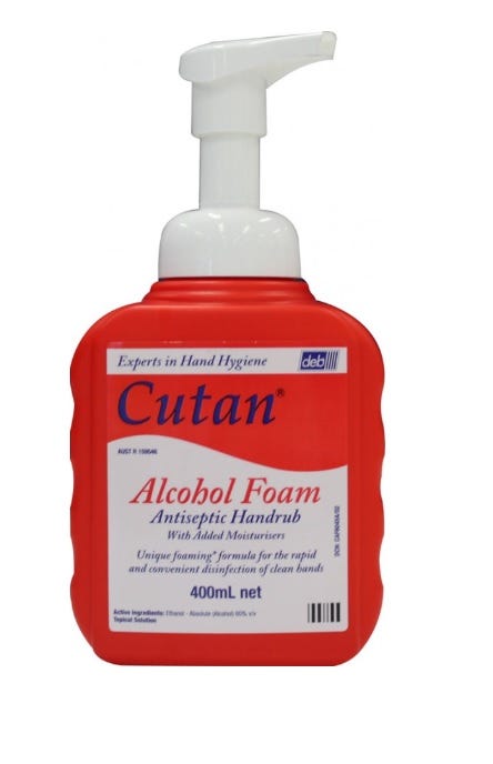 Cutan Alcohol Foam Hand Sanitiser 400ml