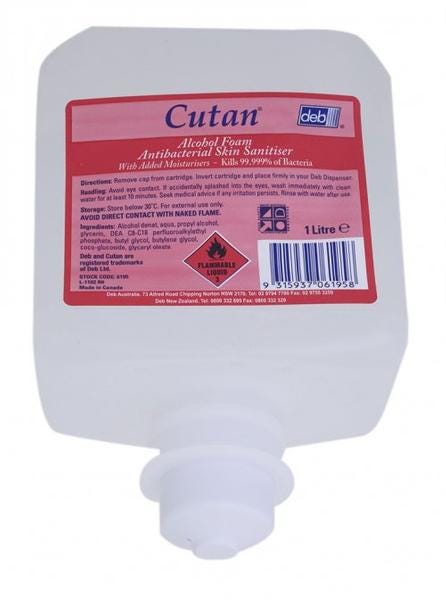 Cutan Alcohol Foam Hand Sanitiser Refill 1000ml