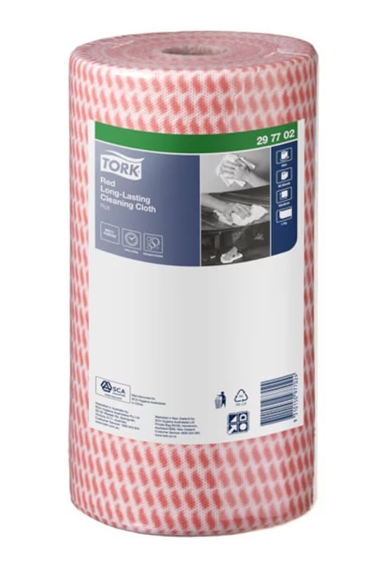 Tork Long Lasting Cleaning Cloth 30 Cm X 45 M Red