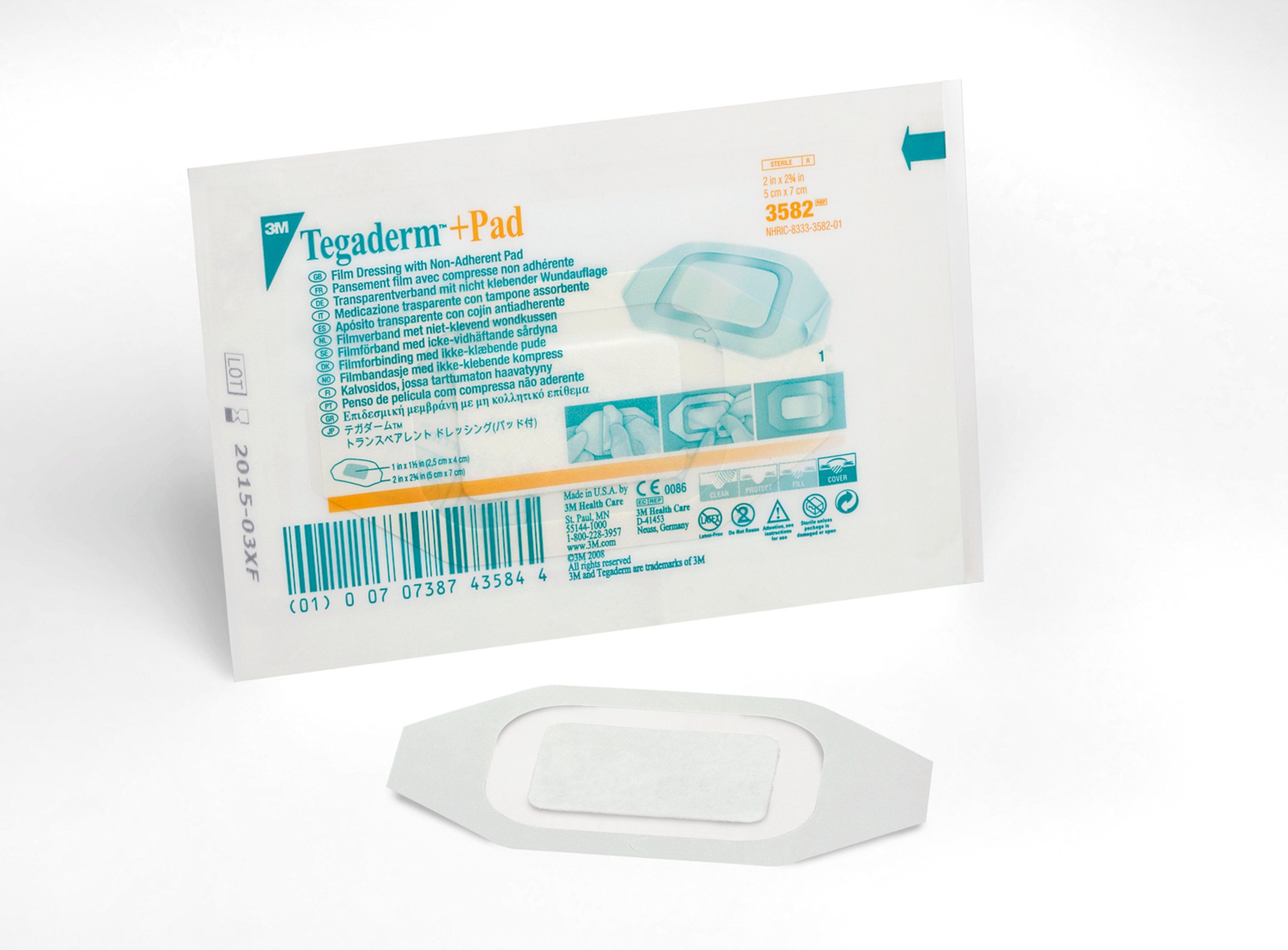 Tegaderm + Pad Film Dressing 5cmx7cm