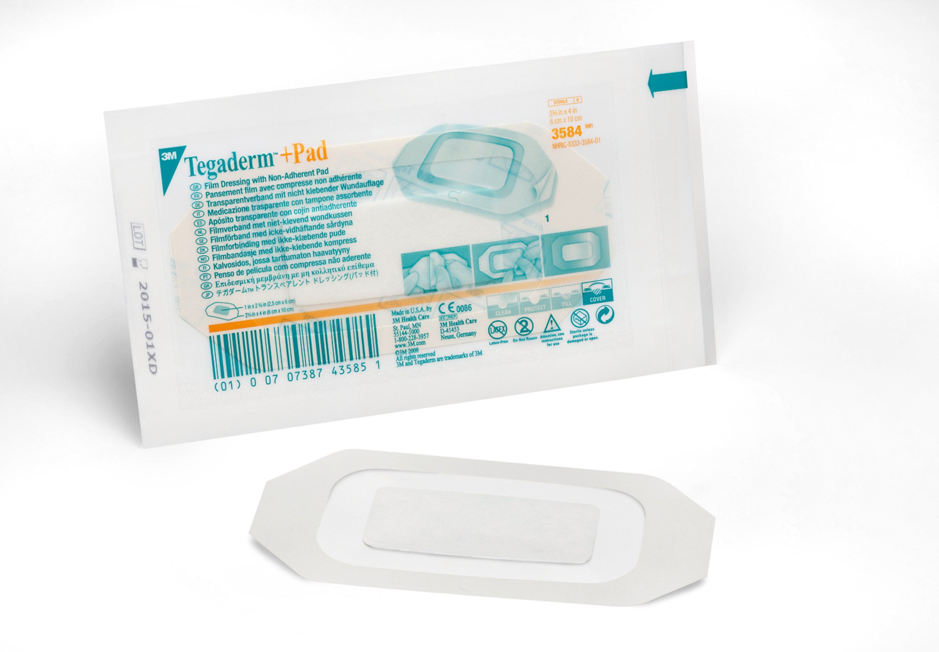 Tegaderm + Pad Film Dressing 6cmx10cm