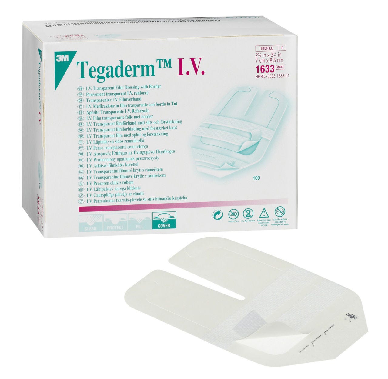 Tegaderm I.V. Transparent Film Dressing 7cmx8.5cm