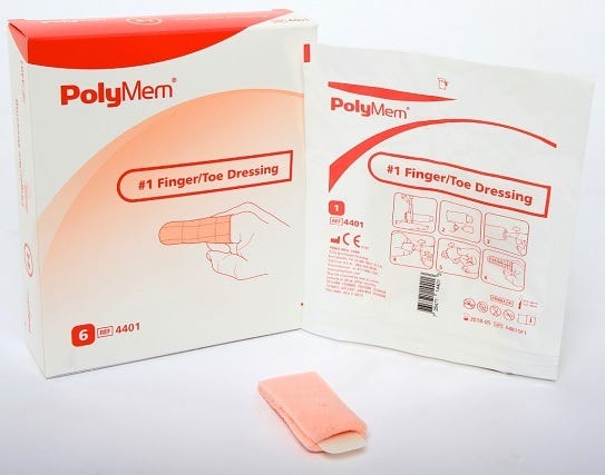 Polymem Finger Toe Dressing Size 1
