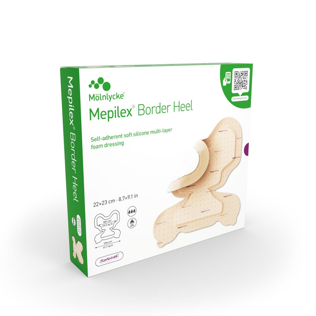 Mepilex Border Heel 5 Layer Dressing 22x23cm