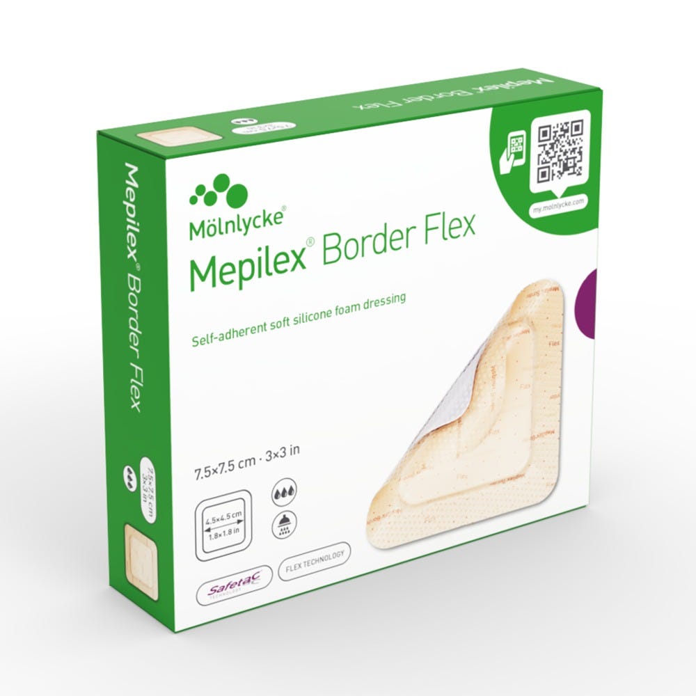 Mepilex Border Flex Dressing 7.5x7.5cm