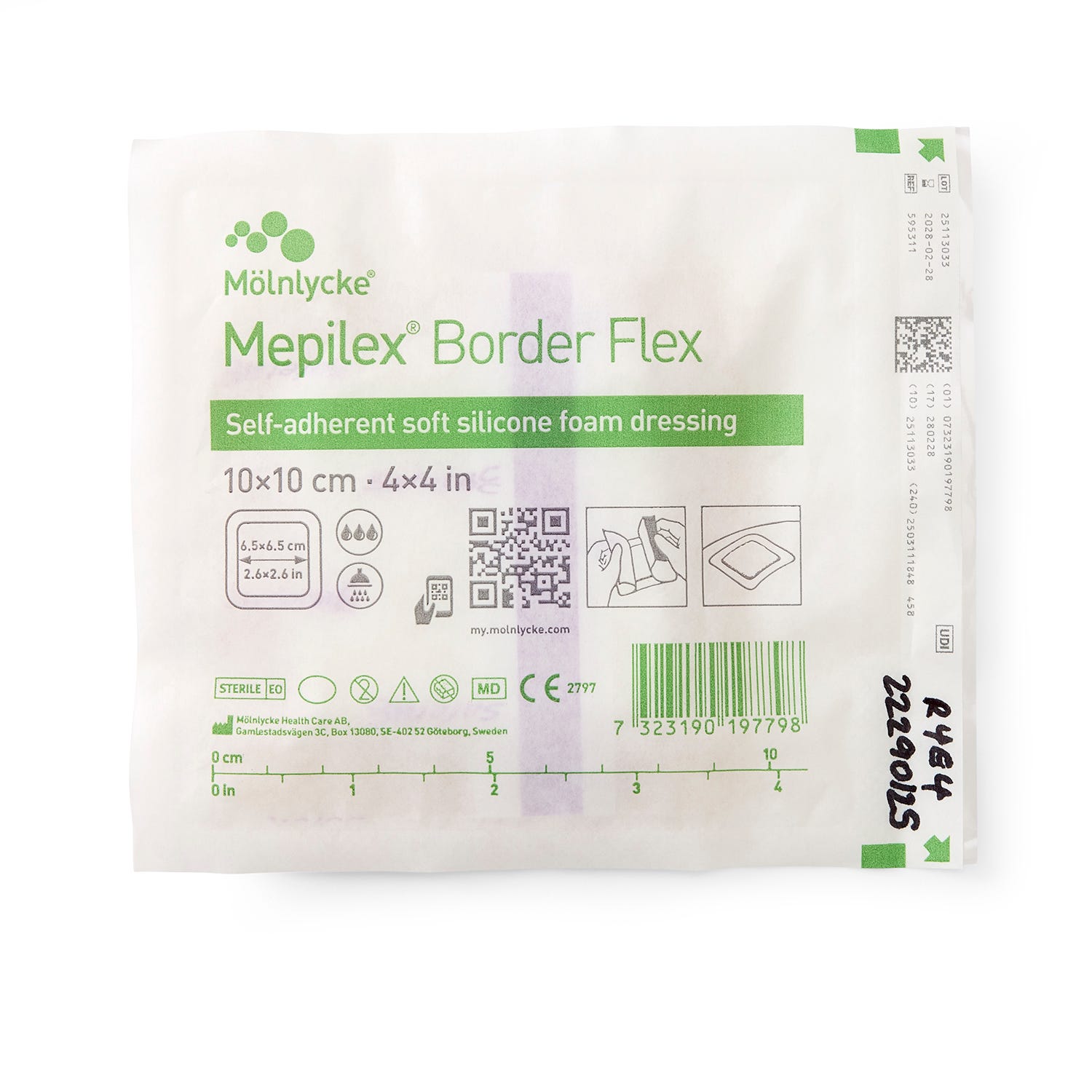 Mepilex Border Flex Dressing 10x10cm Beige
