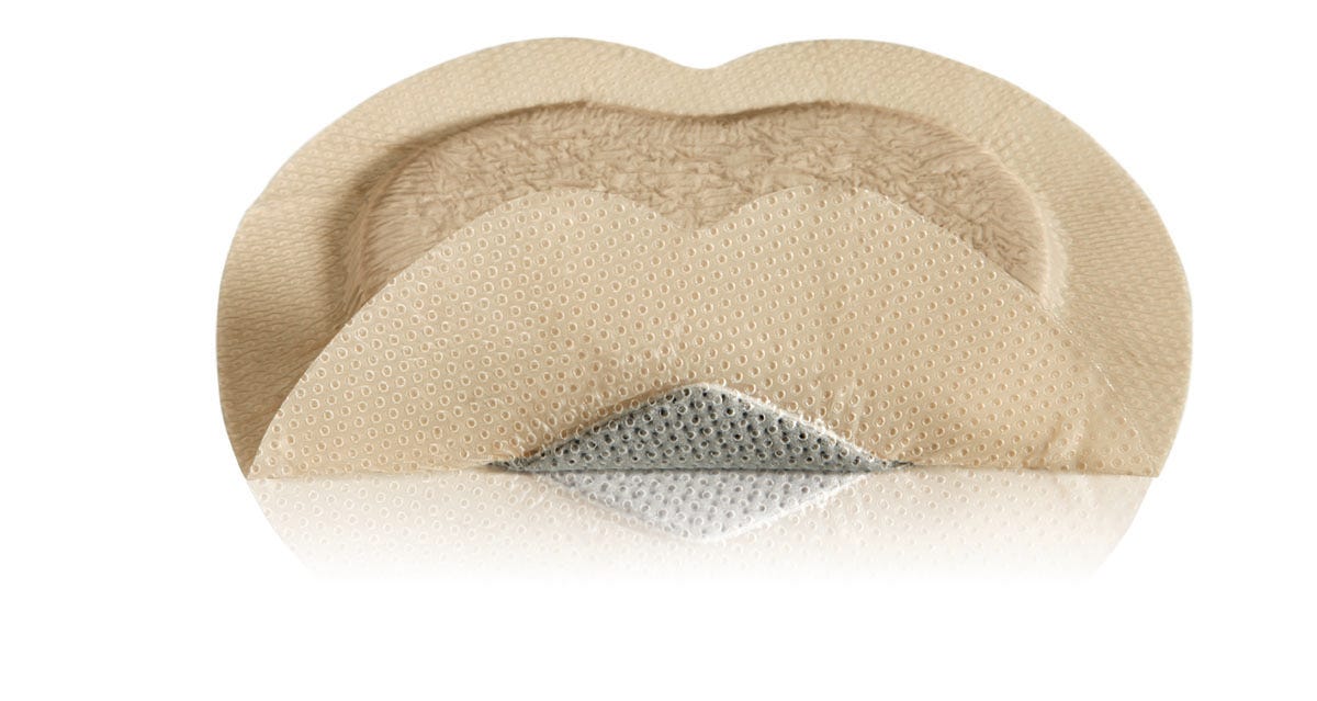 Mepilex Border Ag Shaped Sacrum 18cmx18cm