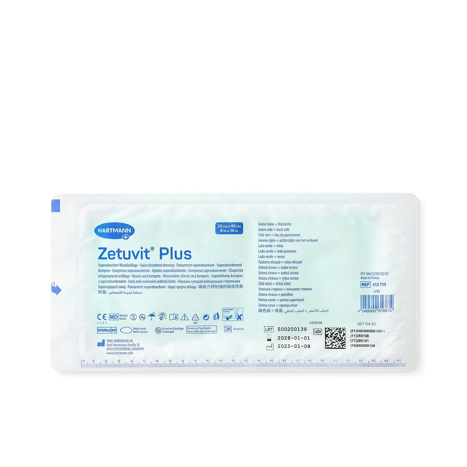 Zetuvit Plus Dressing 20cmx40cm