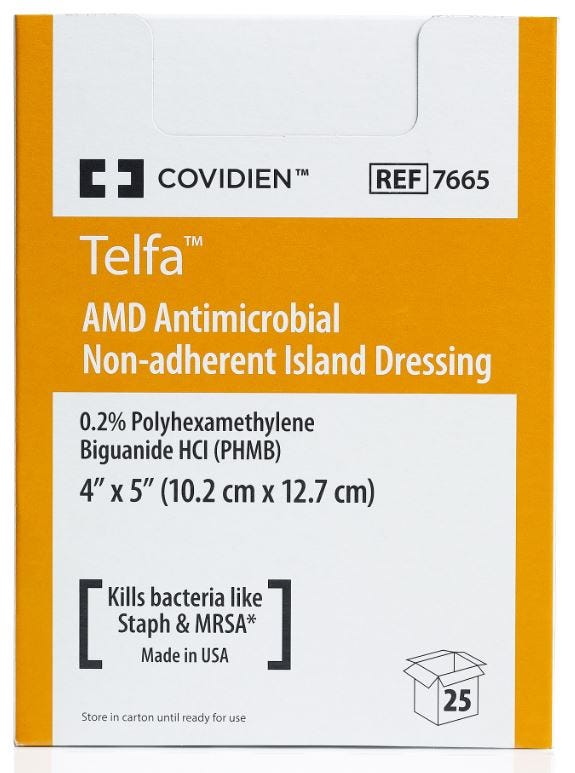 Telfa Amd Island Dressing 10cmx12.5cm Sterile