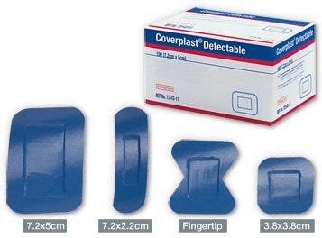 Coverplast Detectable 7.2cmx5cm Blue