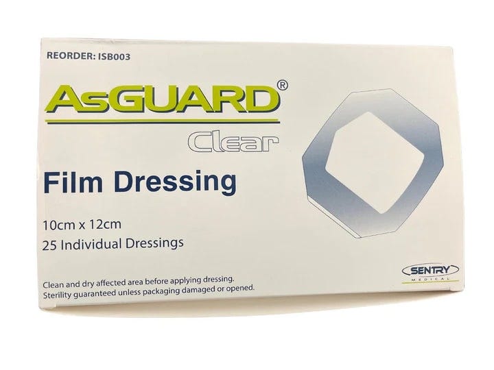 Asguard Clear Film Island Dressing 10 Cm X 12 Cm