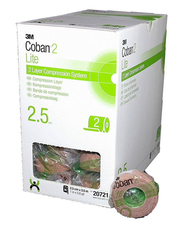 Coban 2 Layer Lite Compression Layer 2.5cm X 3.5m