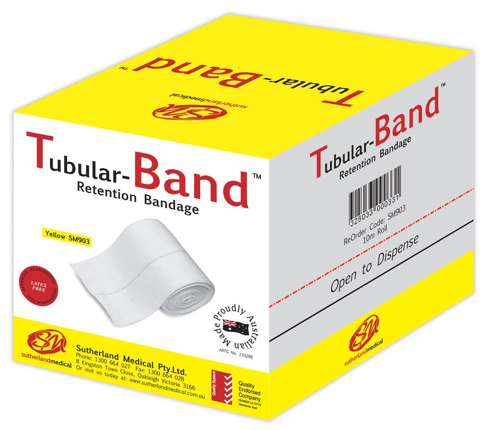 Tubular Band Limb/Head Extra Large 10.75cm Yellow