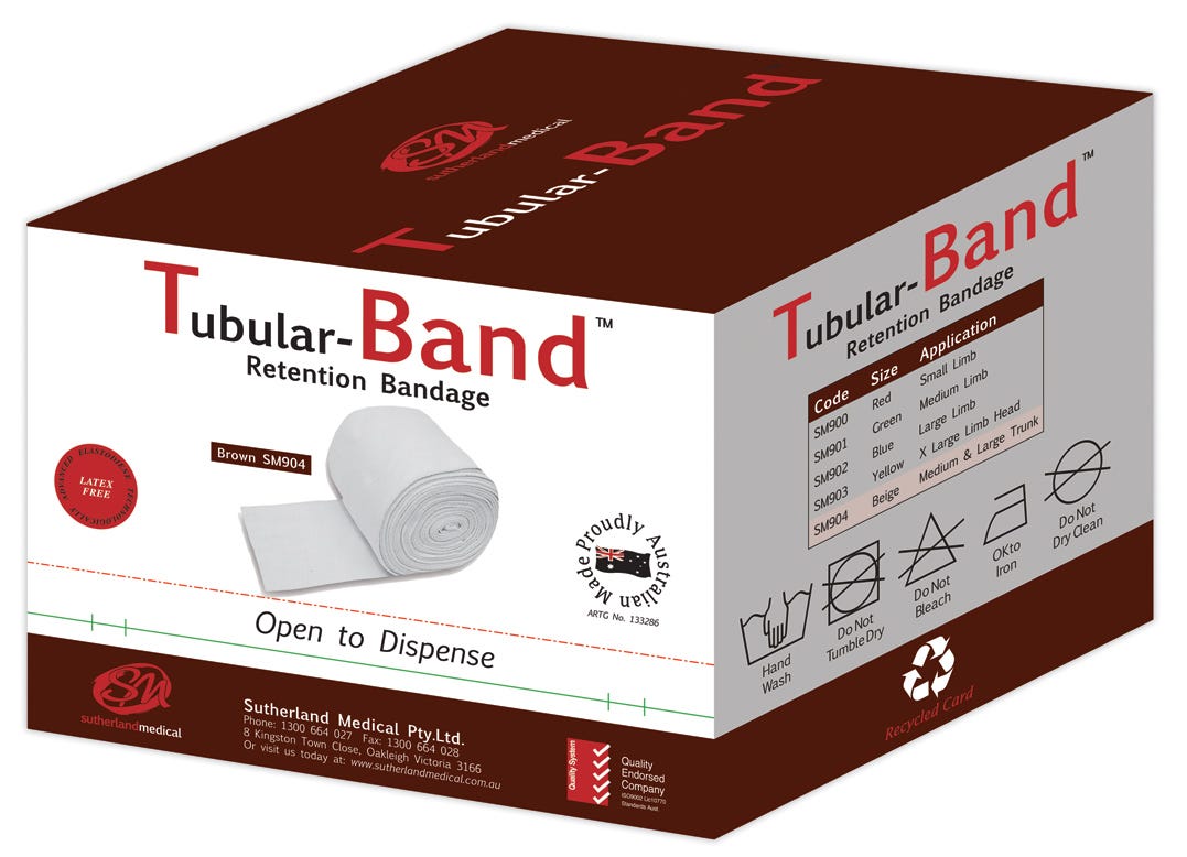 Tubular Band Trunk Med Lge 17.5cm Beige