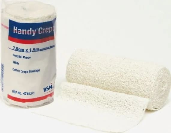Bandage Handycrepe 7.5cmx1.5mtr White