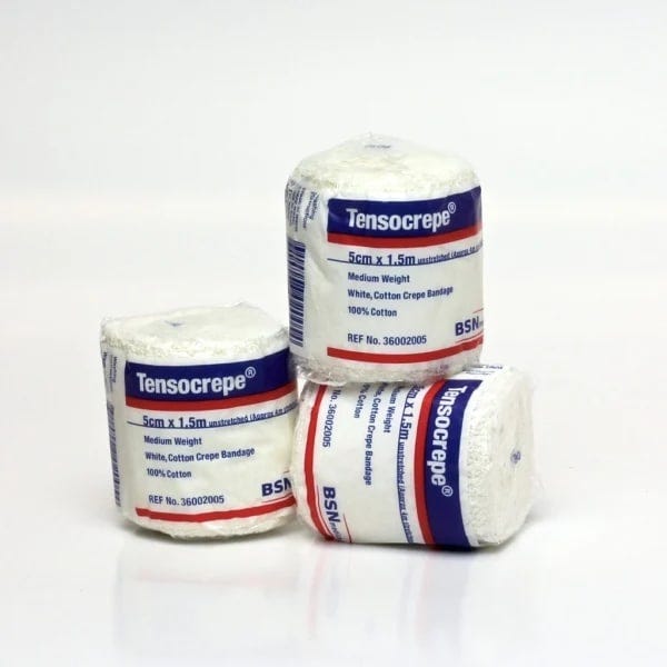 Tensocrepe Bandage 5cmx1.5mtr White