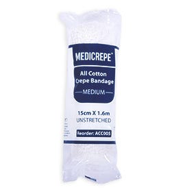 Medicrepe Cotton Crepe Bandage Medium 15cmx1.6mtr
