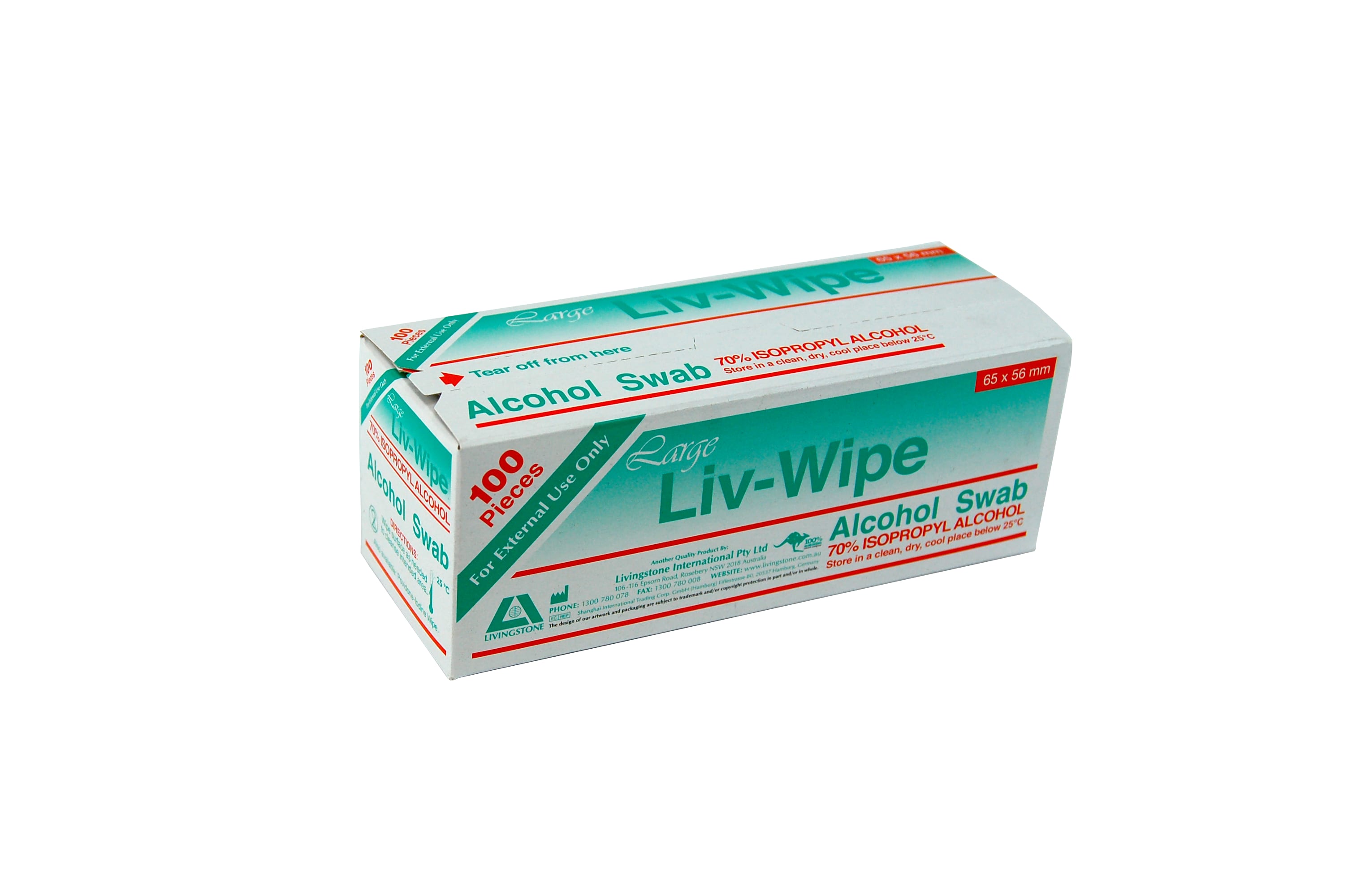 Alcohol Wipes Livingstone Liv Wipes