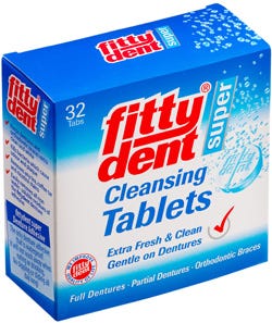 Fittydent Denture Cleansing Tablets Pk Tx32
