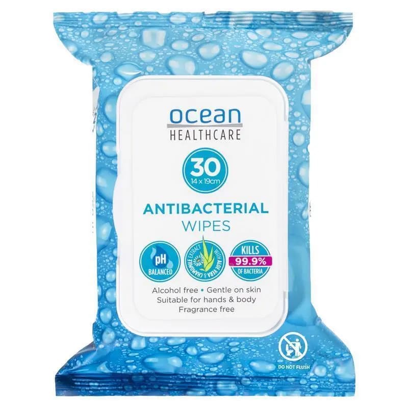 Ocean Antibacterial Wipes 14x19cm