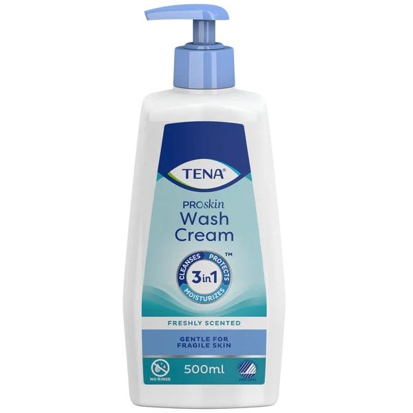 Tena Wash Cream 500ml Pump Bottle