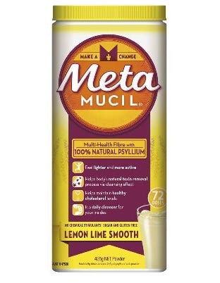 Metamucil Fibre Supplement Smooth Texture Lemon Lime Flavour 425 G