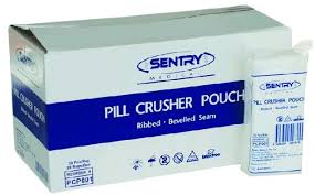 Pill Crusher Pouch Ribber With Bevelled Seam