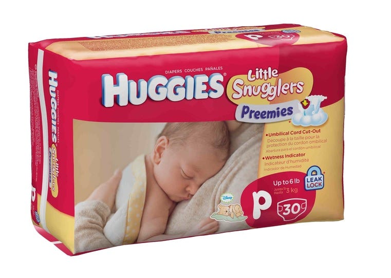 Huggies Nappies Little Snugglers Preemie Unisex Up To 3 Kg