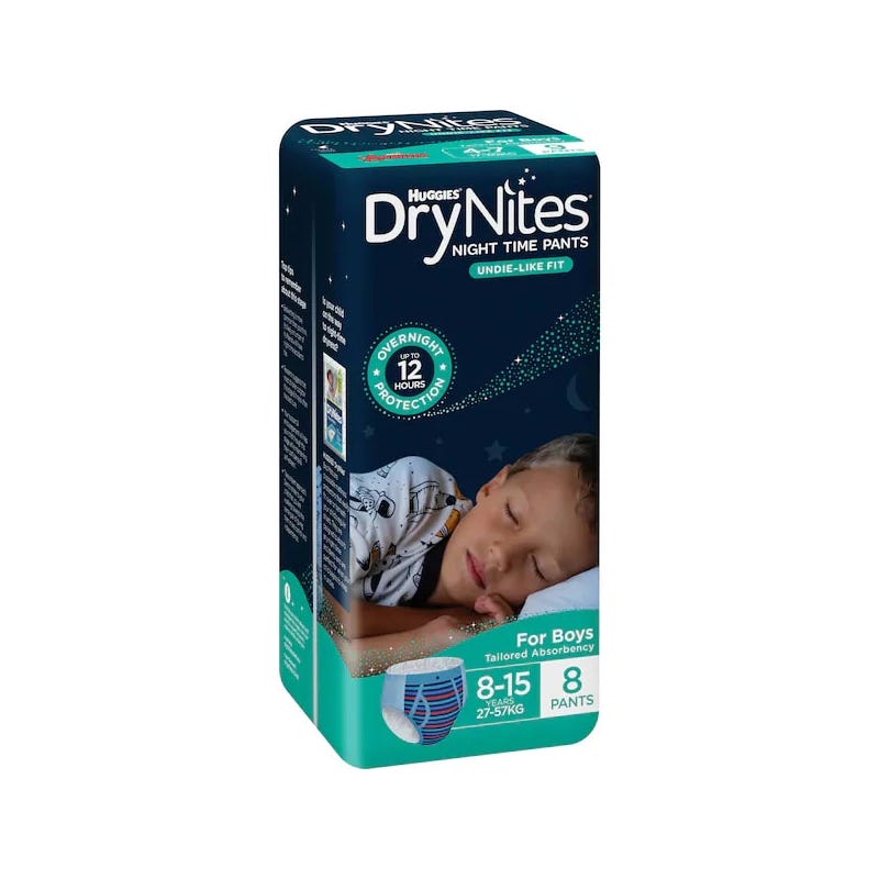 Huggies Drynites Pyjama Pants 8 15 Yrs Boy 27 57 Kg Blue
